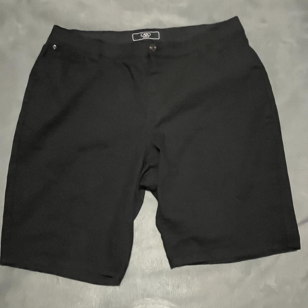 Cato Woman‎ Plus Black Denim Jean Woman's Shorts 18W